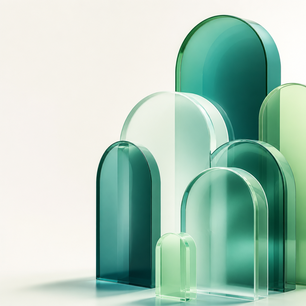 Layered translucent glass arches representing the PortoHR platform architecture